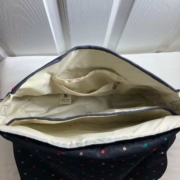 LeSportsac True Messenger Handbag Gray With Colorful Polka - Picture 10 of 16